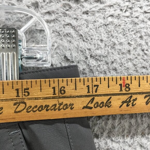 Eddie Bauer Flexion Chino Shorts Mens 32 (actual 33x9.5) Gray Mid Rise Zip Fly - Picture 10 of 16